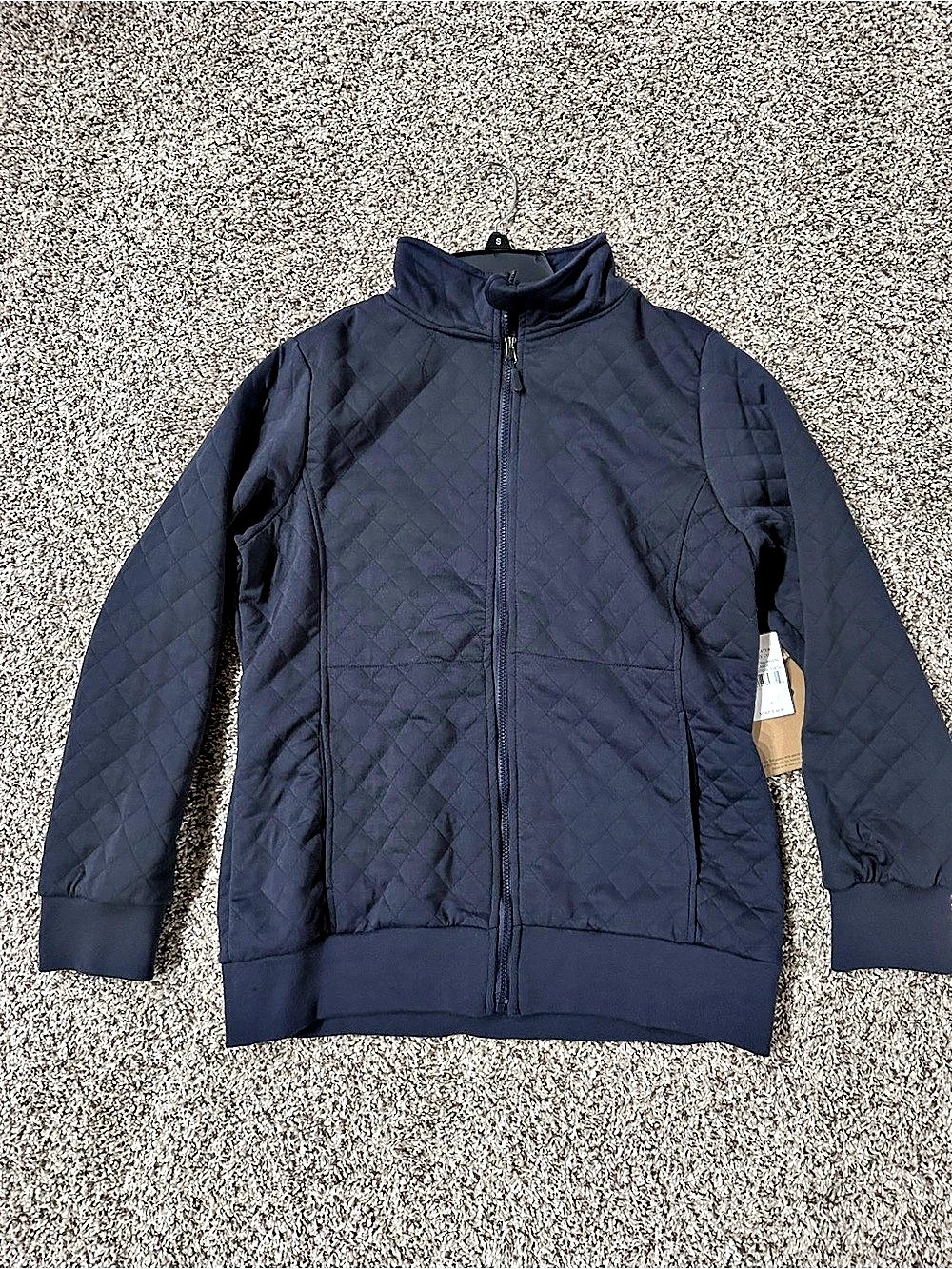 Stillwater Supply Co. Quilted Full Zip Jacket. Navy Blue. Large